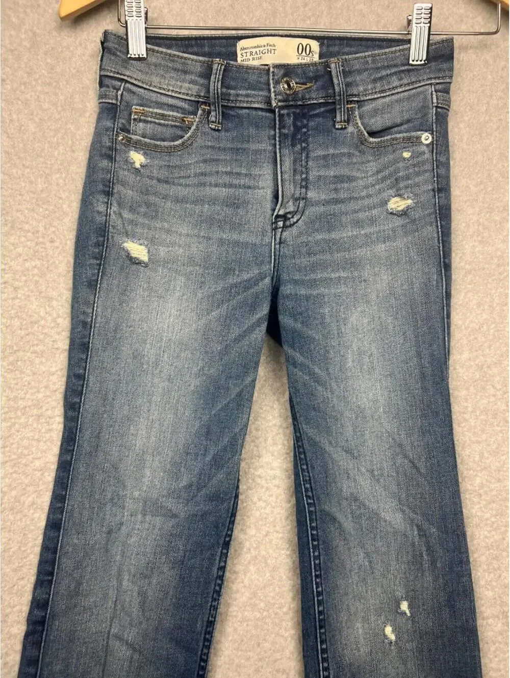 Abercrombie & Fitch Denim Jeans Womens 00S Straight Mid Rise Classic Casual